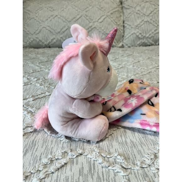 Little Beginnings Unicorn Plush Lovey Security Blanket Stuffed Animal Toy - Picture 4 of 7